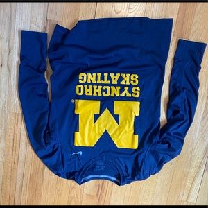 Nike longsleeve shirt w/ Michigan synchro skating
